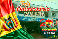 Mensagem da câmara municipal alusiva ao bicentenário da independência da Bolívia