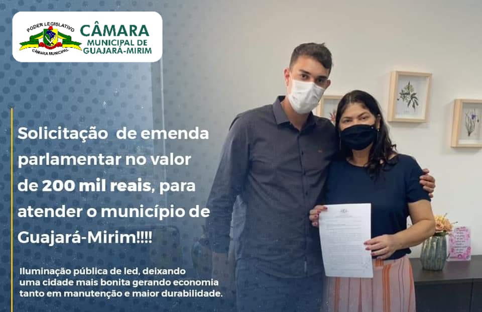 	Vereador Alexandre Melo solicitou 200 mil para iluminação de Leds para atender o município de Guajará-Mirim.